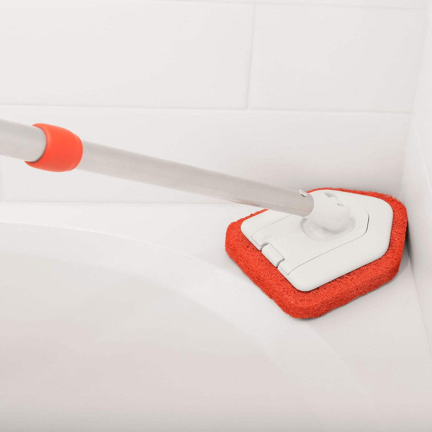 Product Title Triangle Sponge Head Cleaning Mop, Ideal for Corner & Gap Cleaning in Bathroom & Kitchen (Mop Head Side Length: 15cm, Pole Length: 120cm )