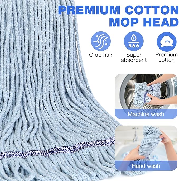 Roller Squeeze - Water Sponge Mop, Stainless Steel Telescopic Pole, Efficient Cleaning (Adjustable Pole Length, Sponge Head Size Fits Multi - Scenarios)