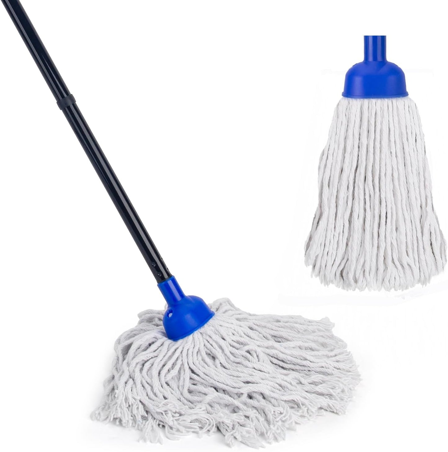 Thickened Steel Pipe Mop, Thin Screw Head Design, Cotton Yarn Mop Head, Stable & Durable, Suitable for Various Cleaning Scenarios