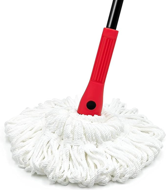 57.5 - Inch Hangable Mop with 2 Microfiber Heads, Soft EVA Grip, Ideal for Home & Commercial Cleaning (Pole Length: 146cm )