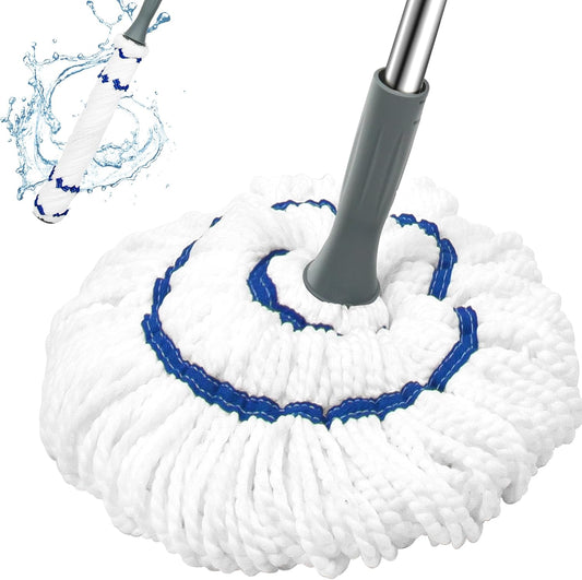 Ergonomic Dual - Grip Mop, 51.7 - 52.5 Inches Adjustable Pole Length, Microfibrile Mop Head, Comfortable Cleaning Helper