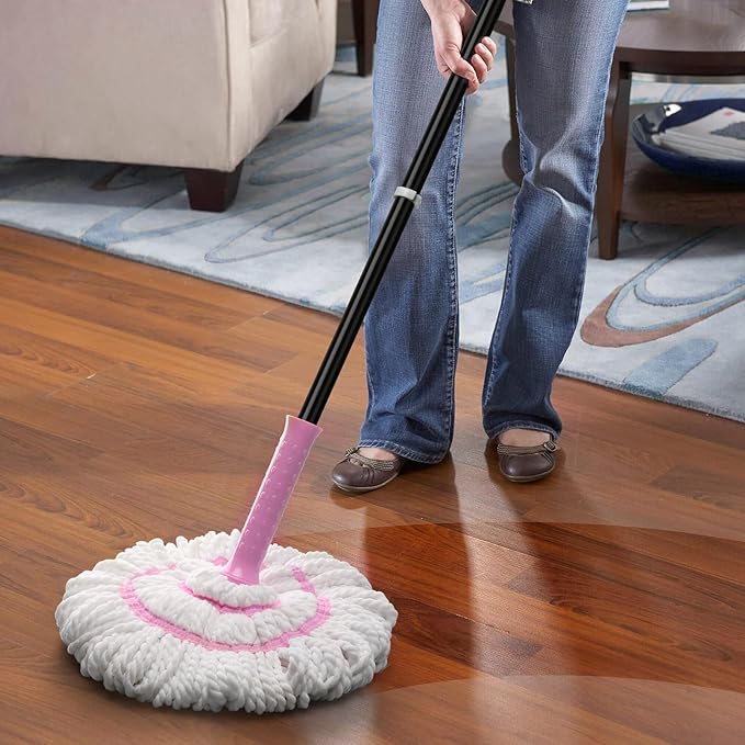 57 - Inch (145cm) Dual - Grip Microfiber Mop, Ergonomic Design, Multi - Scenario Cleaning Tool