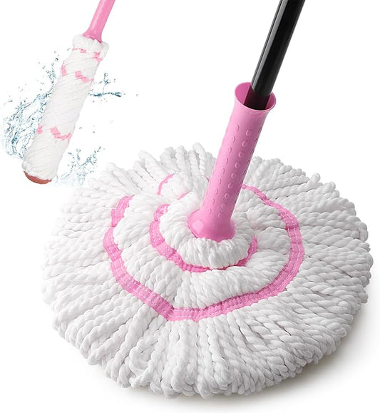 57 - Inch (145cm) Dual - Grip Microfiber Mop, Ergonomic Design, Multi - Scenario Cleaning Tool