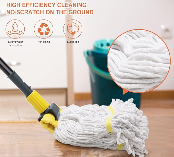 Splicable Dual - length Mop, 30 - 57.5 Inches Free Combination, 6×19×13.7 - Inch Mop Head for Efficient Cleaning